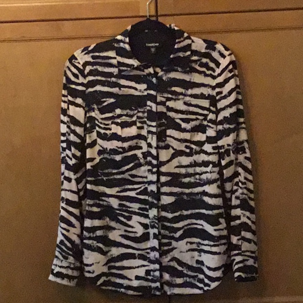Super Cute and Classy Bebe Silky Dress Shirt
